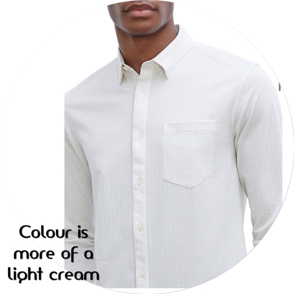 2x 👯‍♀️Host Pick⚡️Club Monaco Long Sleeve Split Seam Striped Shirt - Picture 1 of 15